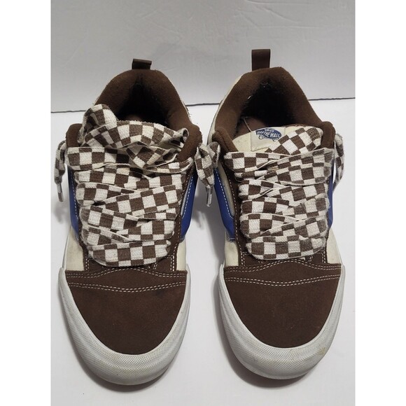 VANS Men\'s Brown & Cream Checkered Lace Up Canvas Size Men\'s 12 main image 5
